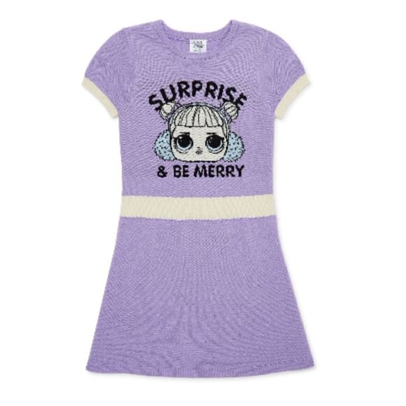 LOL Surprise Girls Sweater Dress Top Size M 7/8 - Picture 1 of 7